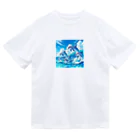 snow-birdの海で遊ぶイルカたちの楽しい風景 Dry T-Shirt