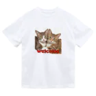 kk-welcomeの仲良しトラ猫兄弟 ドライTシャツ