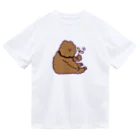 七味田飾品街の葉っぱくるくるたわしくん ドライTシャツ