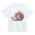 G-EICHISの眠れない夜の可愛い少女 ドライTシャツ