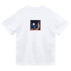 ドット絵グッズ販売の満月の夜 Dry T-Shirt