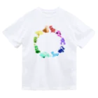 nekousagi_ridriaの地上と海の１０人(色循環) ドライTシャツ