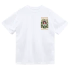 ぷぷオレンジのkokeshi dolls白い花 Dry T-Shirt