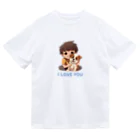 AwagoModeのI LOVE YOU(Dog&Boy) (39) Dry T-Shirt