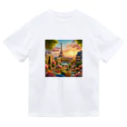 Colorfulのパリの街 Dry T-Shirt