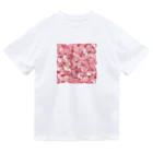 オンラインショップイエローリーフのピンクの花綺麗 ドライTシャツ