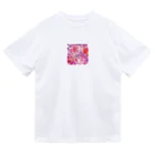 オンラインショップイエローリーフのハート　赤　ピンク　紫　可愛い Dry T-Shirt