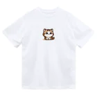 キュートなイラストSHOPのかわいい猫ちゃんデザイン☆LINE風アイテム　Lサイズ有 ドライTシャツ