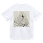 光平洋子のかしこいプーリー犬のイラスト  鉛筆画 歩く犬 Dry T-Shirt
