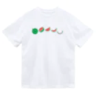 ☀️ひなたぼっくすの🍉スイカの満ち欠け(横) ドライTシャツ