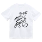 狸の遠吠えのTANUTANUPOTETE（黒） Dry T-Shirt