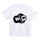 押し売り洋品店『ボルゾ』のFree Wi-Wi（黒抜き） ドライTシャツ