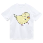 まめるりはことりの可愛いセキセイインコ　おすましちゃん【まめるりはことり】 ドライTシャツ