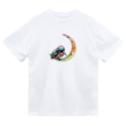 azure designのKingfisher on the moon【colorful】 ドライTシャツ