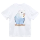 まめるりはことりのおしゃまな止まり木セキセイインコちゃん【まめるりはことり】 ドライTシャツ