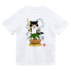 ねこや久鶻堂の金剛猫士像 ドライTシャツ