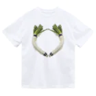 Danke Shoot Coffeeのドット絵曲がりネギ Dry T-Shirt