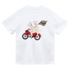 PoccaBocca–すかまるのおみせ–のバイクとヤギさん（あめちゃんとはるくん） ドライTシャツ