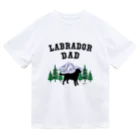 ハッピー・ラブラドールズのLabrador Dad ブラックラブラドール ドライTシャツ