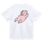 ichomaeの腹筋をするブタ（カラー） ドライTシャツ