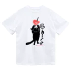 ビューン ワークスの黒猫ちぃさん　りんご Dry T-Shirt