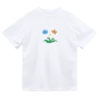 rabbit_costumeのお花のTシャツ ドライTシャツ