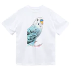 まめるりはことりの振りむきセキセイインコちゃん【まめるりはことり】 ドライTシャツ