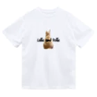 Le Chat Mignonne ル・シャ・ミニョンヌの【ドライTシャツポテ子の後ろ姿が可愛いプリントと黒文字【Tシャツ】】 Dry T-Shirt