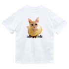 Le Chat Mignonne ル・シャ・ミニョンヌの【ドライTシャツ】ポテ子とねこねこ食パンぽかん顔【黒文字】 ドライTシャツ