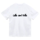 Le Chat Mignonne ル・シャ・ミニョンヌの【ドライTシャツ】おしゃれなロゴ入り英文黒文字【Tシャツ】 Dry T-Shirt