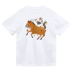 poniponiの楽しそうな馬ヤギ猫！ Dry T-Shirt
