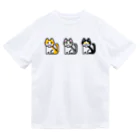 ねころぽん【ドット】のハチワレ猫ちゃんズ Dry T-Shirt