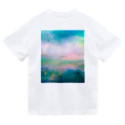 【ホラー専門店】ジルショップの油絵風の癒しデザイン(ターコイズブルー) Dry T-Shirt