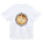 Prism coffee beanの【Lady's sweet coffee】ラテアート エレガンスリーフ Dry T-Shirt