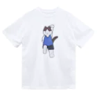 猫会議のフィットネスにゃんこ 跳ねる Dry T-Shirt