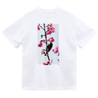 和民ん（わたみん）のメジロと桜 Dry T-Shirt