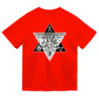 Ａ’ｚｗｏｒｋＳの六芒星ネクロマンサー ダブルリバースホワイトアンク Dry T-Shirt