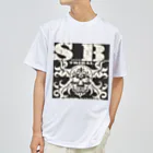 Ａ’ｚｗｏｒｋＳのSKULL&BONE TRIBAL GRUNGE WHT ON BLK Dry T-Shirt