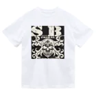 Ａ’ｚｗｏｒｋＳのSKULL&BONE TRIBAL GRUNGE WHT ON BLK Dry T-Shirt