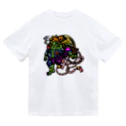 オリジナルデザインTシャツ　SMOKIN'の福を呼ぶ蛙と打ち出の小づち　彩色仕様 ドライTシャツ