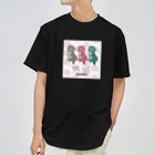 MOTCHY's WORLDの３匹のムムちゃん（ピンクドット) Dry T-Shirt