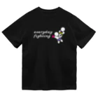 amaのEveryday Fighting_ロゴ_白 ドライTシャツ