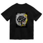 紅空月(kouzuki)designの和筆薔薇_yellow ドライTシャツ