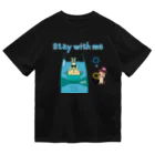 はら のちひこのStay with me ドライTシャツ（黒） Dry T-Shirt