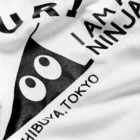 takaraのイラストグッズ店のバレリーナ・影01（I LOVE BALLET-2/黒/枠あり/白背景） ドライTシャツ