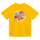 ユミンゴ屋さんの花猫 ドライTシャツ