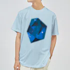 chihacoの星空の結晶（青） ドライTシャツ