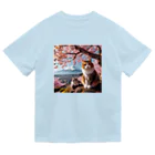 猫好き Japanの富士山と猫 Dry T-Shirt