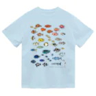 しまのなかまfromIRIOMOTEのらくがきしまのなかま魚類 ドライTシャツ