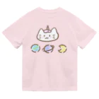 ゆにねこ惑星の🪐ゆにねこ🪐ロゴ入り×ピンク(髪色) Dry T-Shirt